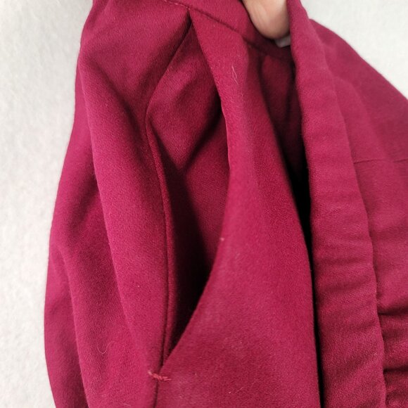 Vintage 90s Pendleton Plus Petite Wool Skirt 22W Wine Red Straight USA Deadstock - Picture 5 of 8